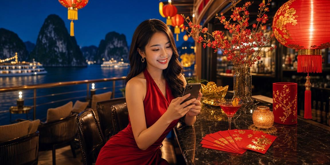 Phong bì đỏ may mắn và đèn lồng tại Hạ Long Bay – khuyến mãi đặc biệt dịp lễ
