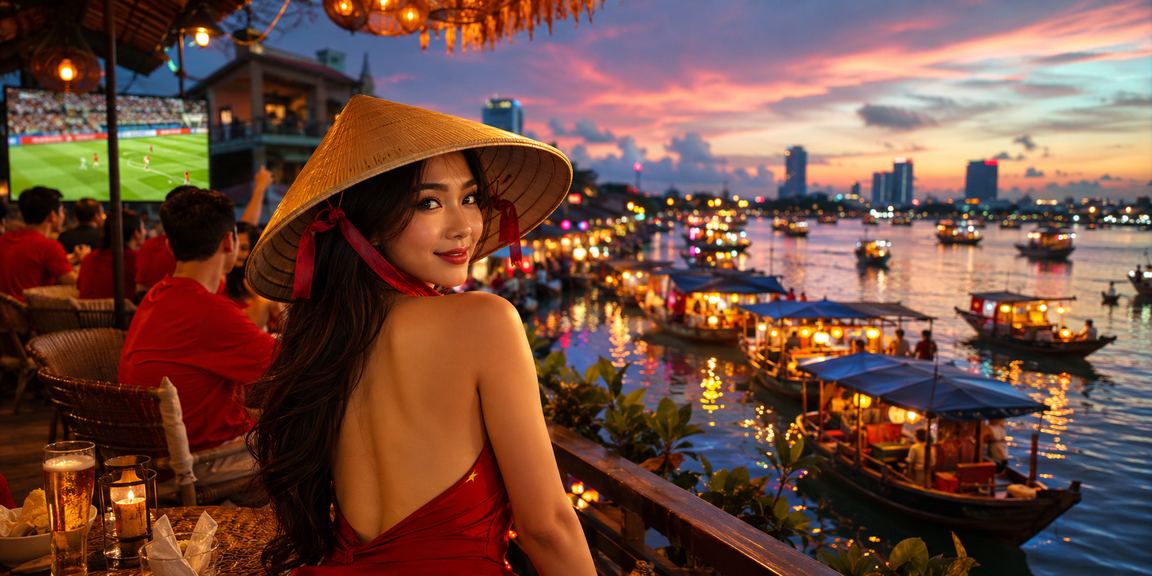Người chơi bóng đá và cá cược tại Hà Nội với nón lá truyền thống
